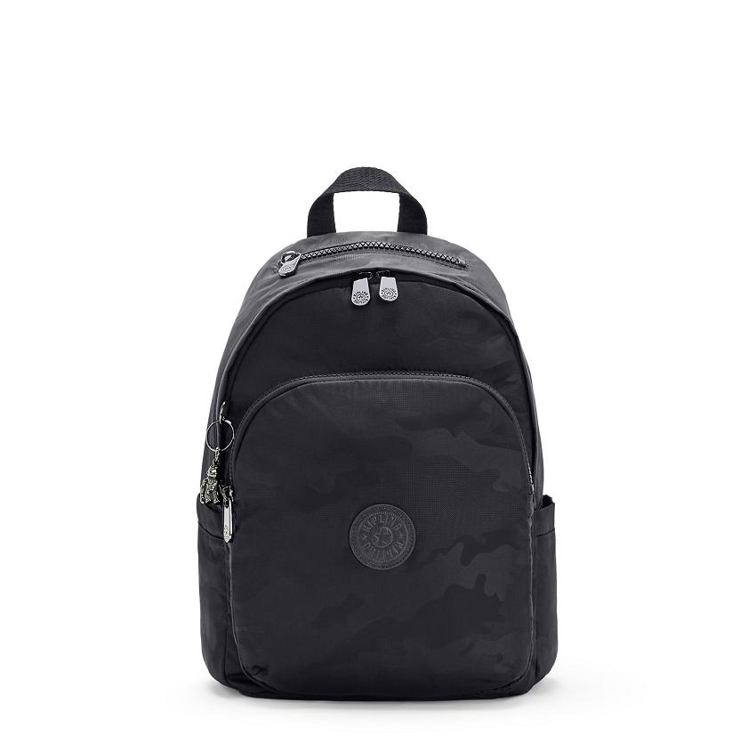 Kipling Delia Fashion Backpacks Black Camo | UKKi1252S