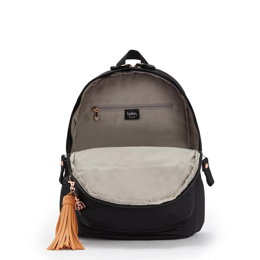 Kipling Delia Medium Fashion Backpacks Rose Black | UKKi1254H