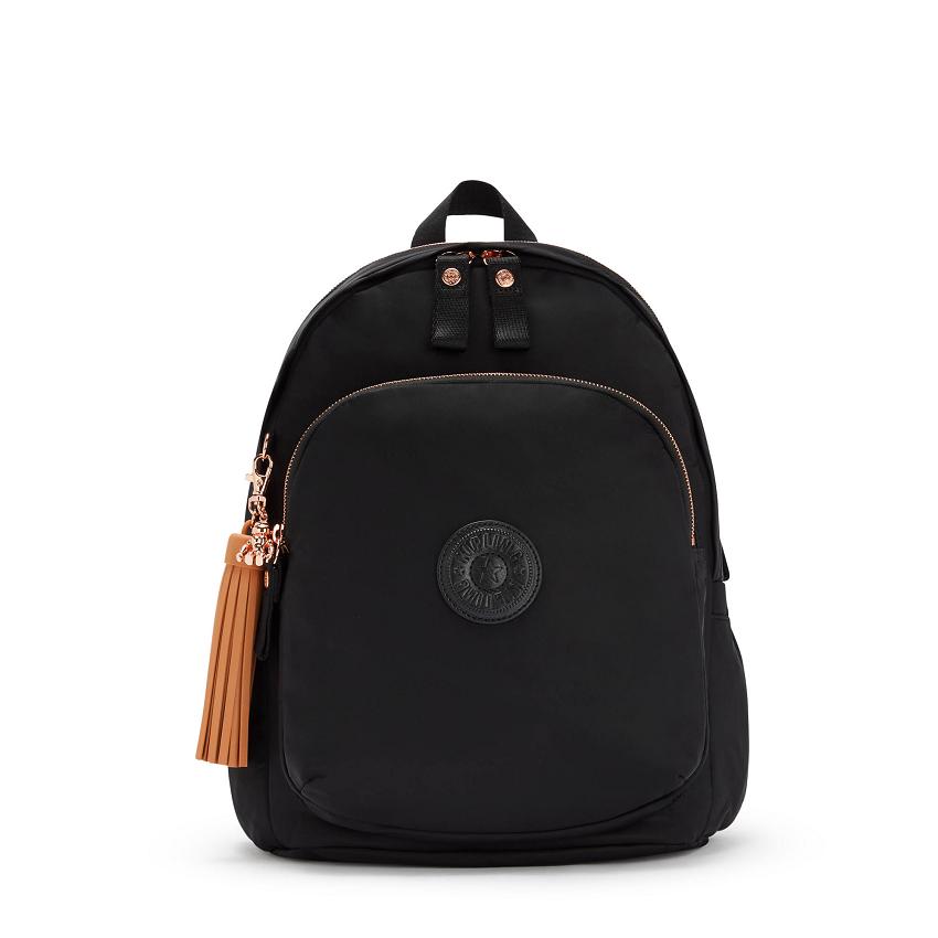 Kipling Delia Medium Fashion Backpacks Rose Black | UKKi1254H