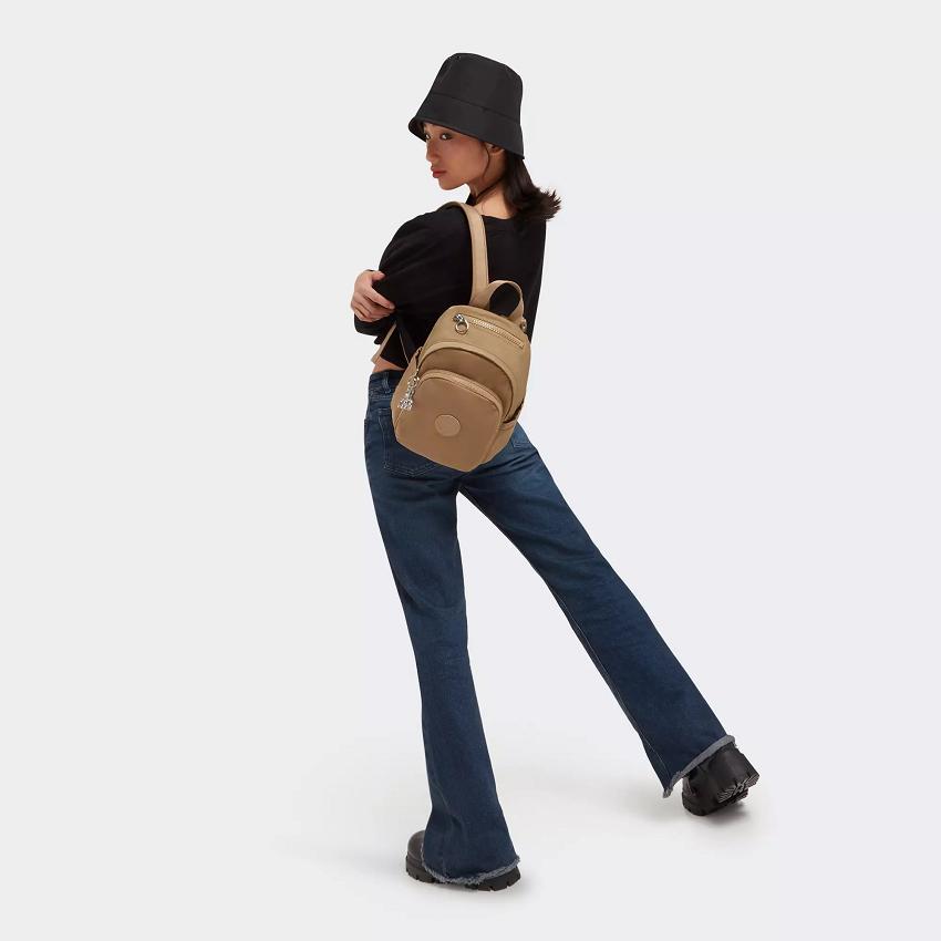 Kipling Delia Mini Fashion Backpacks Khaki | UKKi1255J