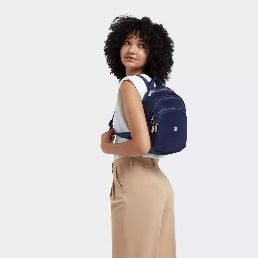 Kipling Delia Mini Travel Backpacks Blue | UKKi1421R