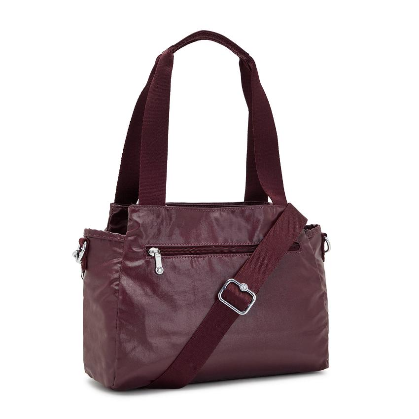 Kipling Elysia Metallic Handbags Burgundy | UKKi1802U