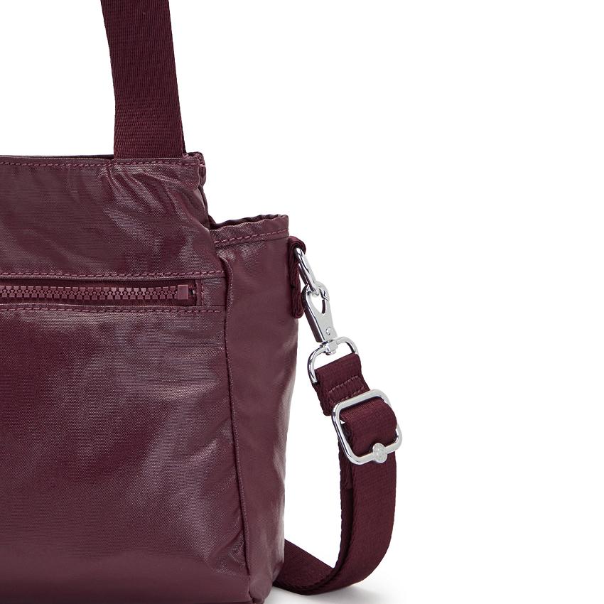 Kipling Elysia Metallic Handbags Burgundy | UKKi1802U