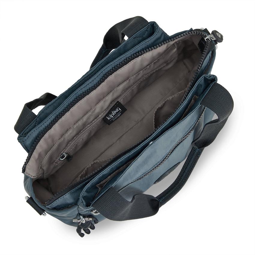 Kipling Elysia Shoulder Bags Navy Grey | UKKi1939S