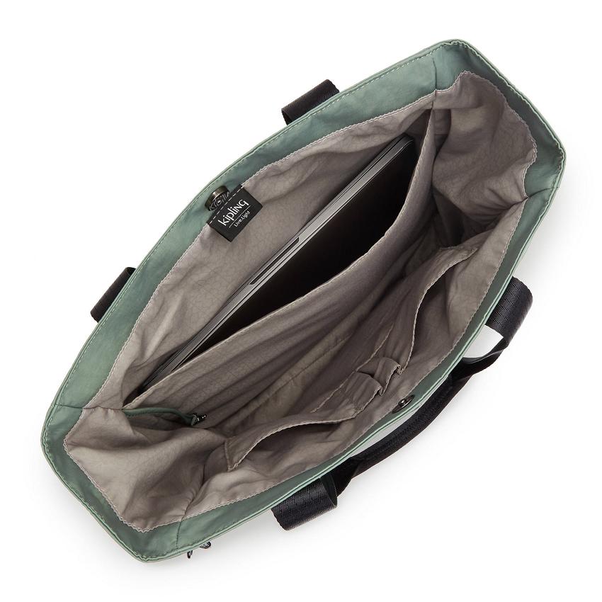 Kipling Faiza Laptop Totes Green | UKKi1701B