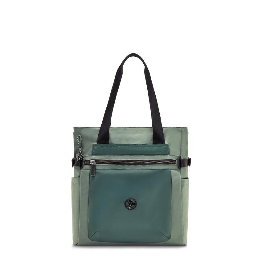 Kipling Faiza Laptop Totes Green | UKKi1701B