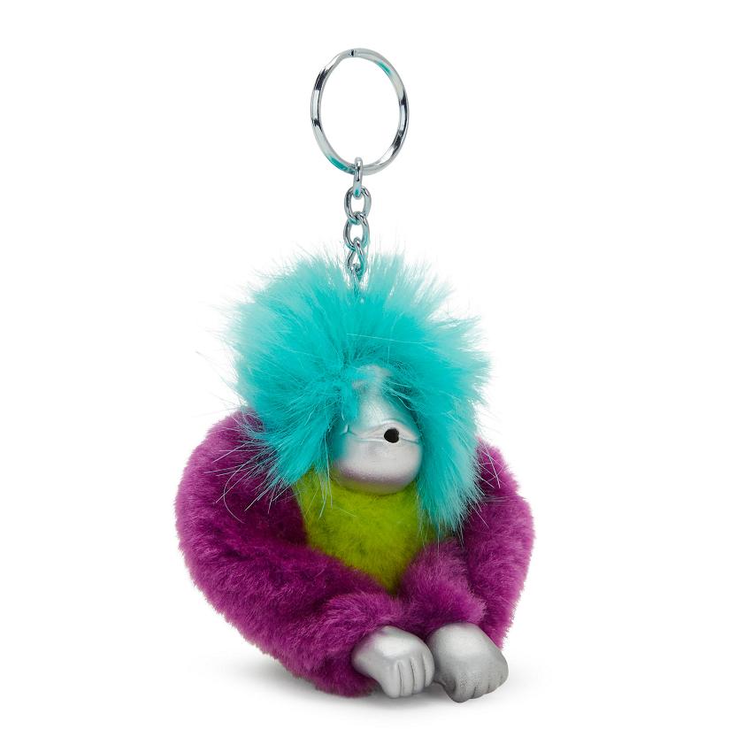 Kipling Fun Hair Sven Keychains Green | UKKi1008T