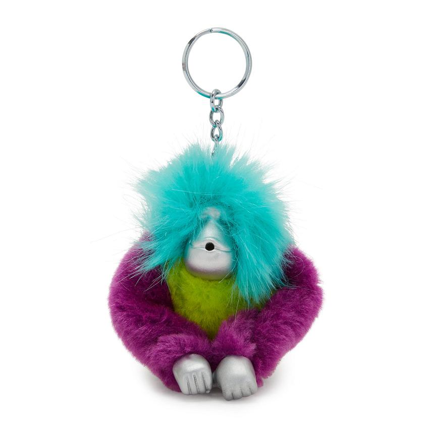 Kipling Fun Hair Sven Keychains Green | UKKi1008T