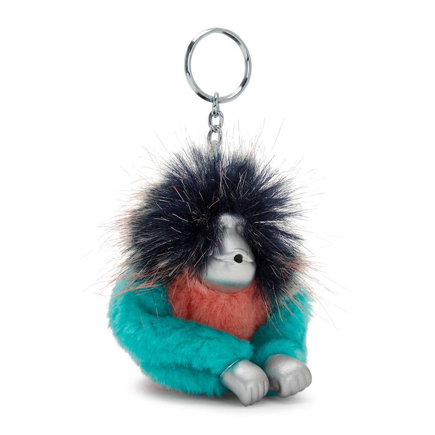 Kipling Fun Hair Sven Keychains Turquoise | UKKi1009Y
