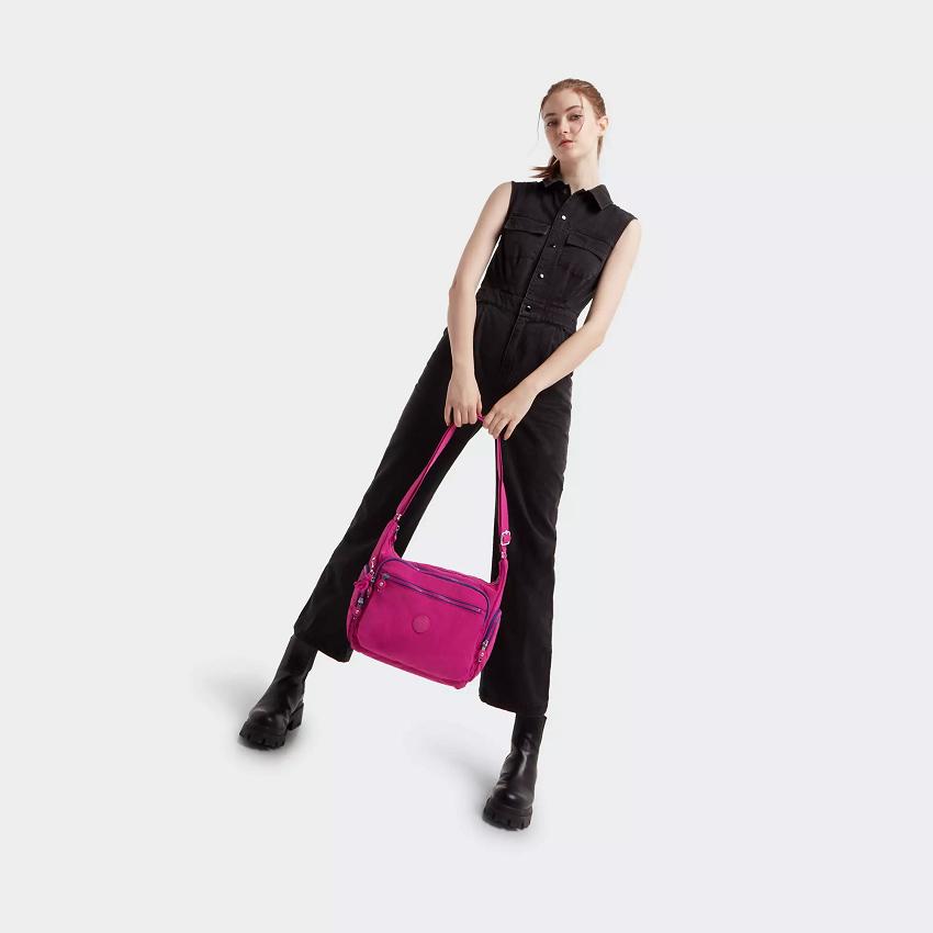 Kipling Gabbie Crossbody Bags Pink Fuchsia | UKKi1560S