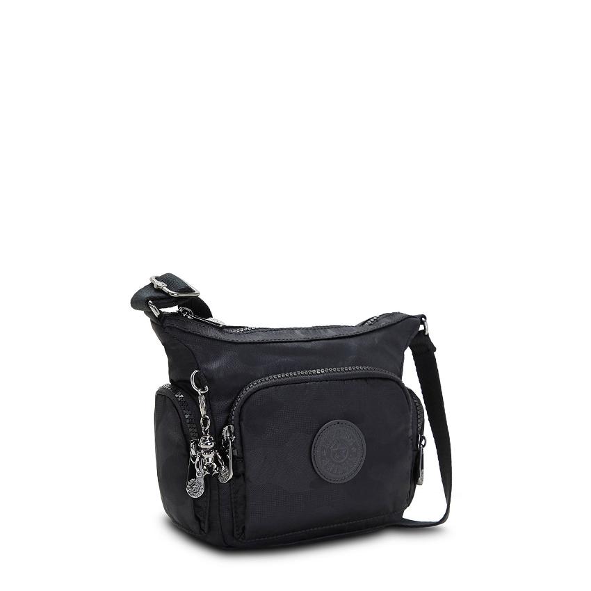Kipling Gabbie Mini Crossbody Bags Black Camo | UKKi1566Z