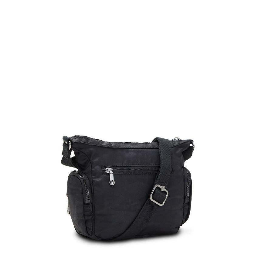 Kipling Gabbie Mini Crossbody Bags Black Camo | UKKi1566Z