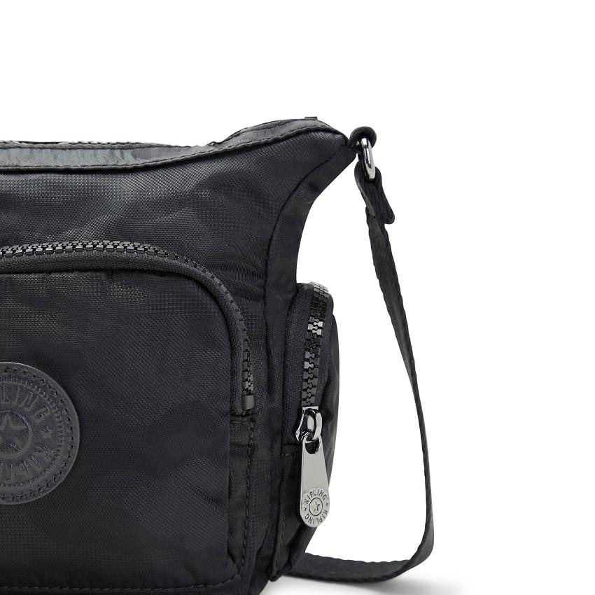 Kipling Gabbie Mini Crossbody Bags Black Camo | UKKi1566Z