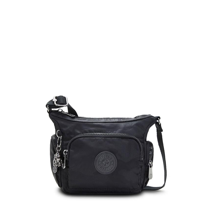 Kipling Gabbie Mini Crossbody Bags Black Camo | UKKi1566Z
