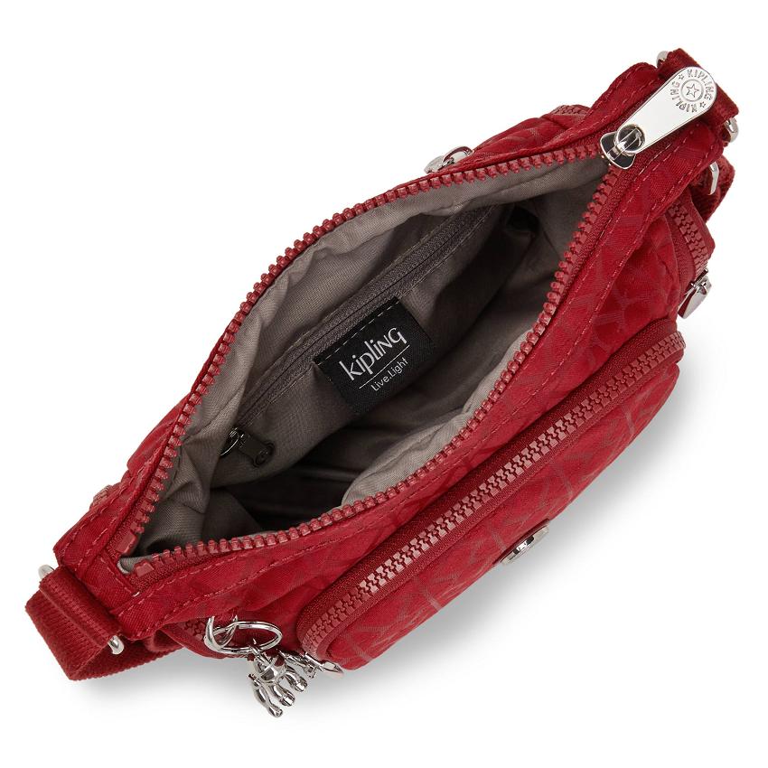 Kipling Gabbie Mini Crossbody Bags Red | UKKi1567C