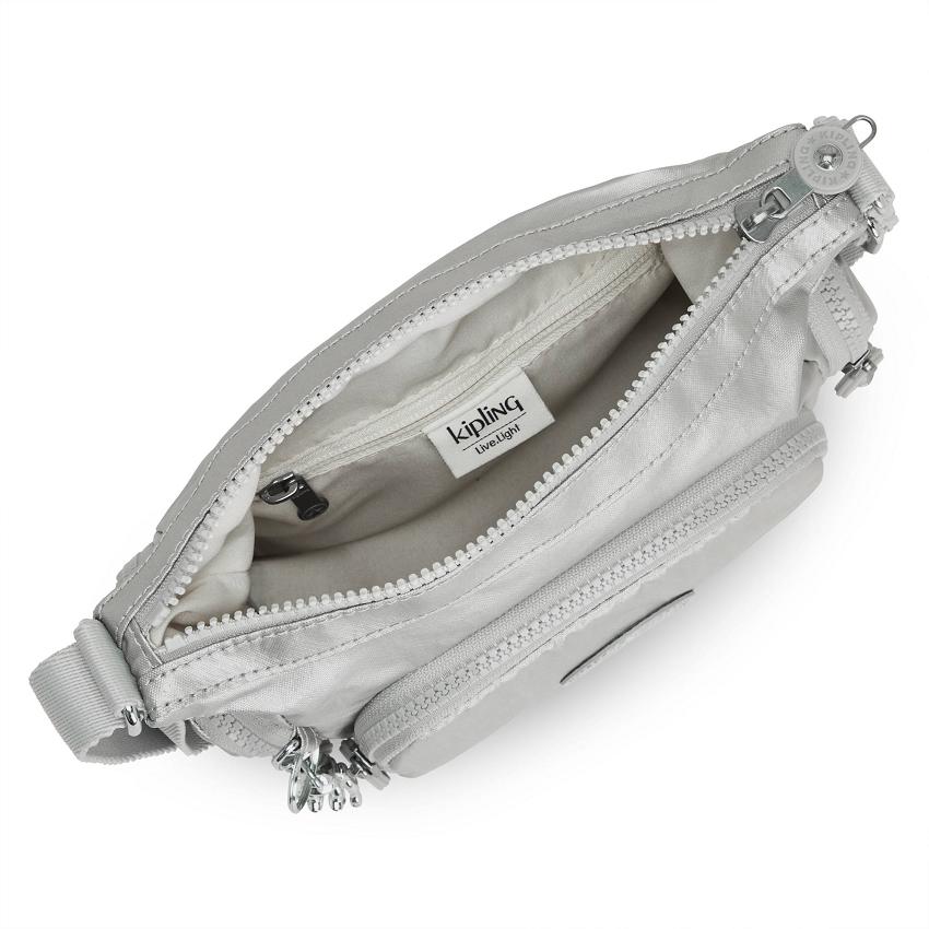 Kipling Gabbie Mini Crossbody Bags Silver | UKKi1563J