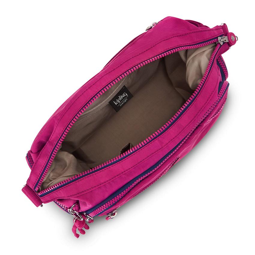 Kipling Gabbie Shoulder Bags Pink Fuchsia | UKKi1957D
