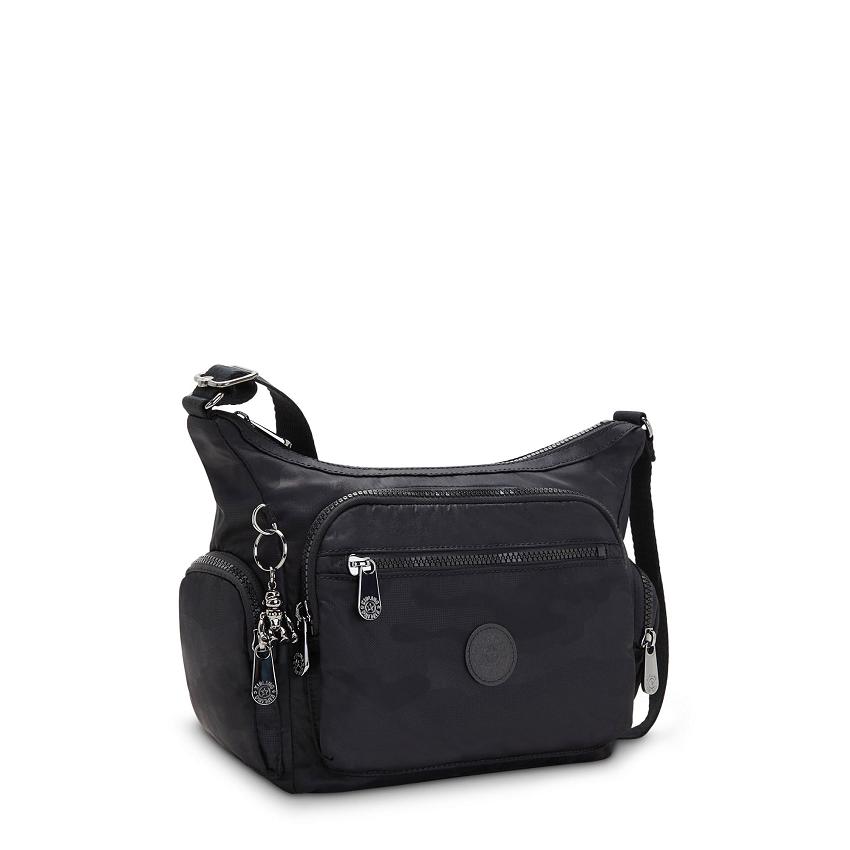 Kipling Gabbie Small Crossbody Bags Black Camo | UKKi1586Q