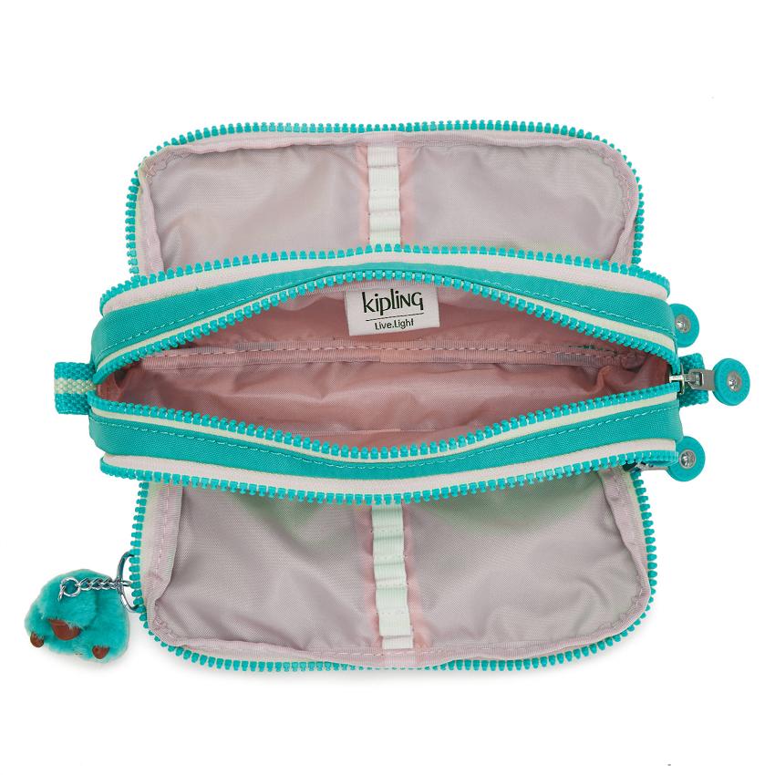 Kipling Gitroy Pencil Cases Turquoise | UKKi2139B