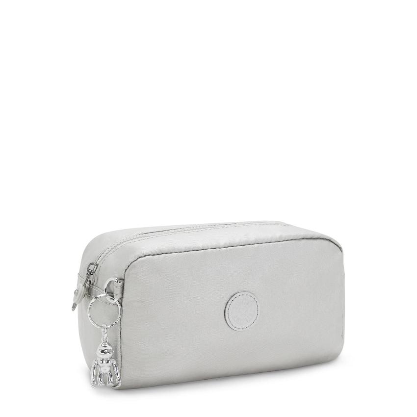 Kipling Gleam Pencil Cases Silver | UKKi2144S