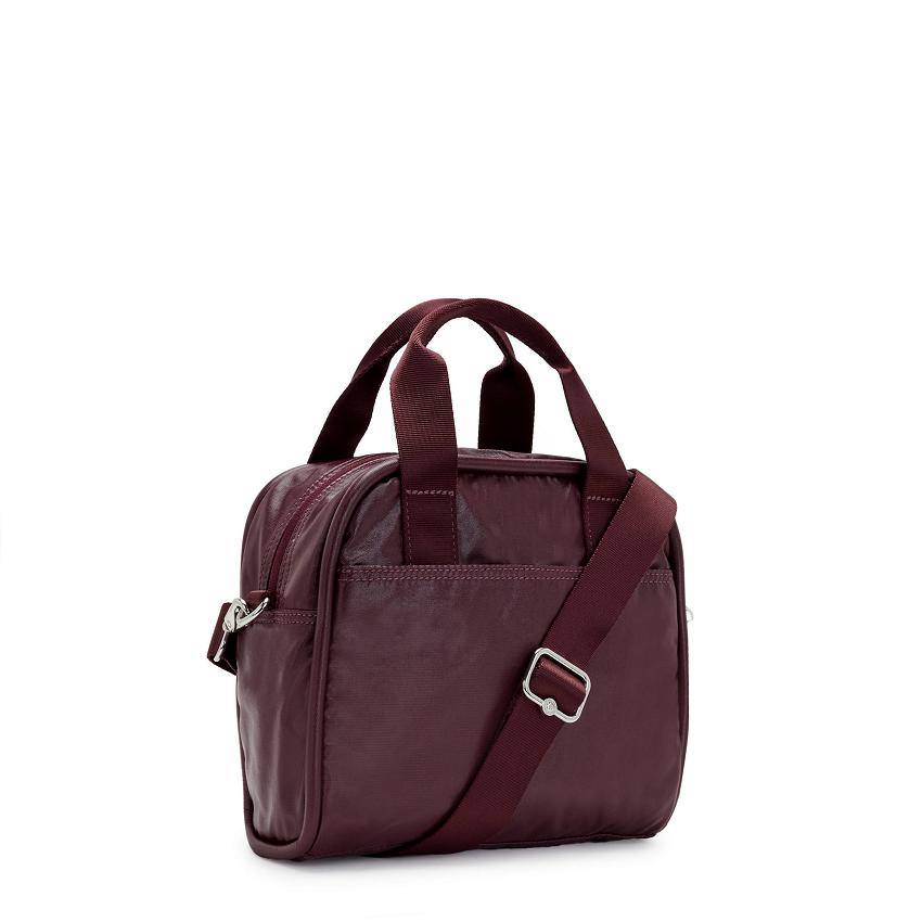 Kipling Hadya Shoulder Bags Burgundy Metal | UKKi1959J
