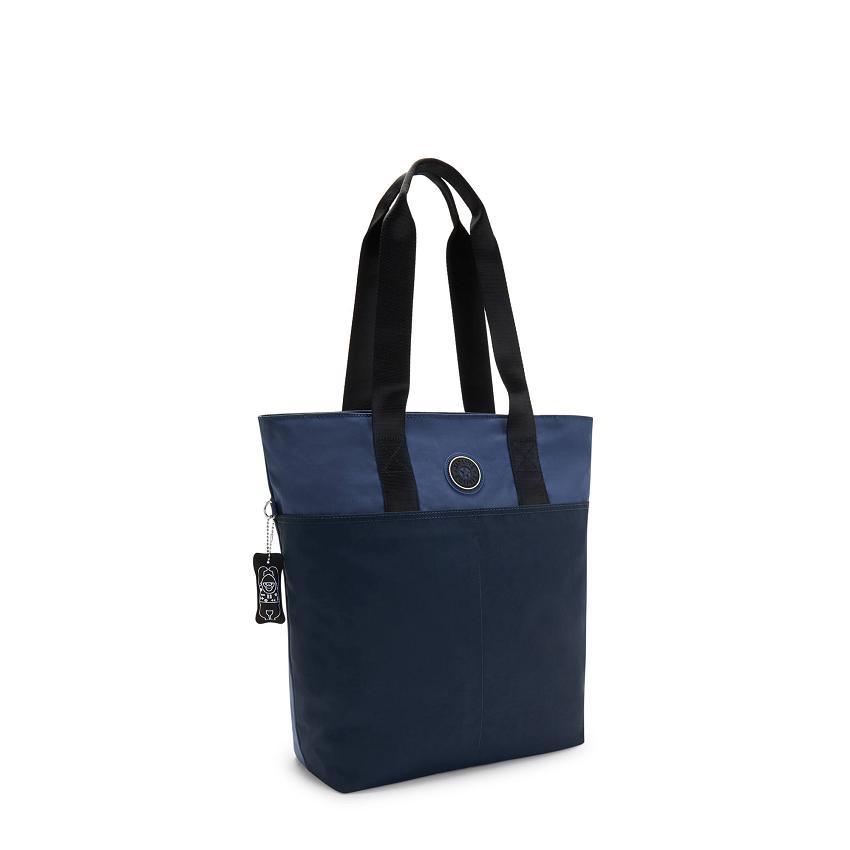 Kipling Hanifa Tote Bags Blue | UKKi1761P