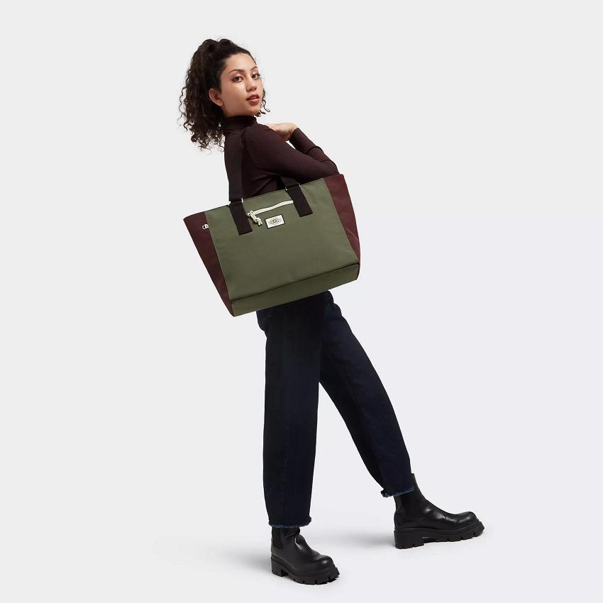Kipling Jodi M Tote Bags Olive | UKKi1765G