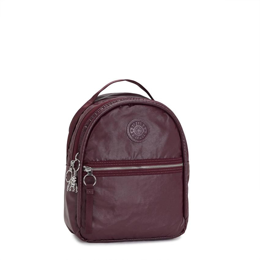 Kipling Kae Fashion Backpacks Burgundy Metal | UKKi1281G