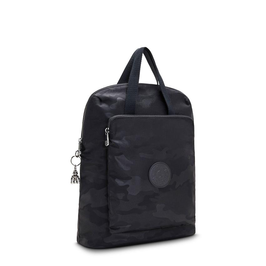 Kipling Kazuki Laptop Backpacks Black Camo | UKKi1320O