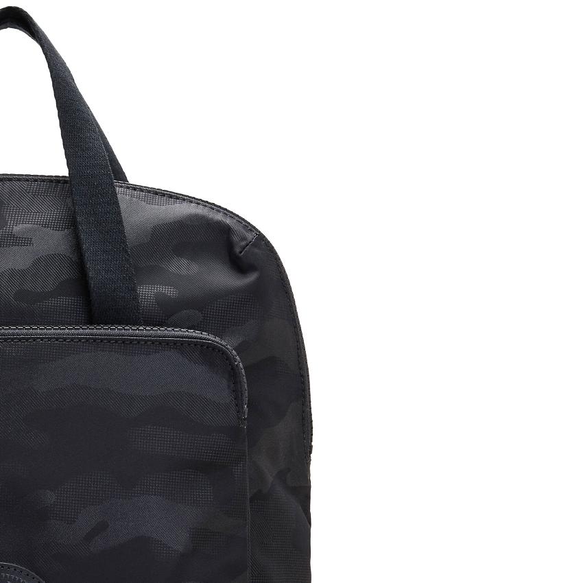 Kipling Kazuki Laptop Backpacks Black Camo | UKKi1320O