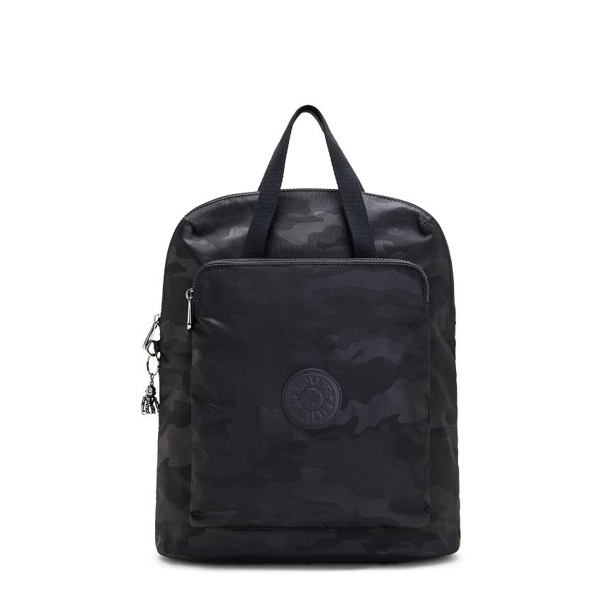 Kipling Kazuki Laptop Backpacks Black Camo | UKKi1320O