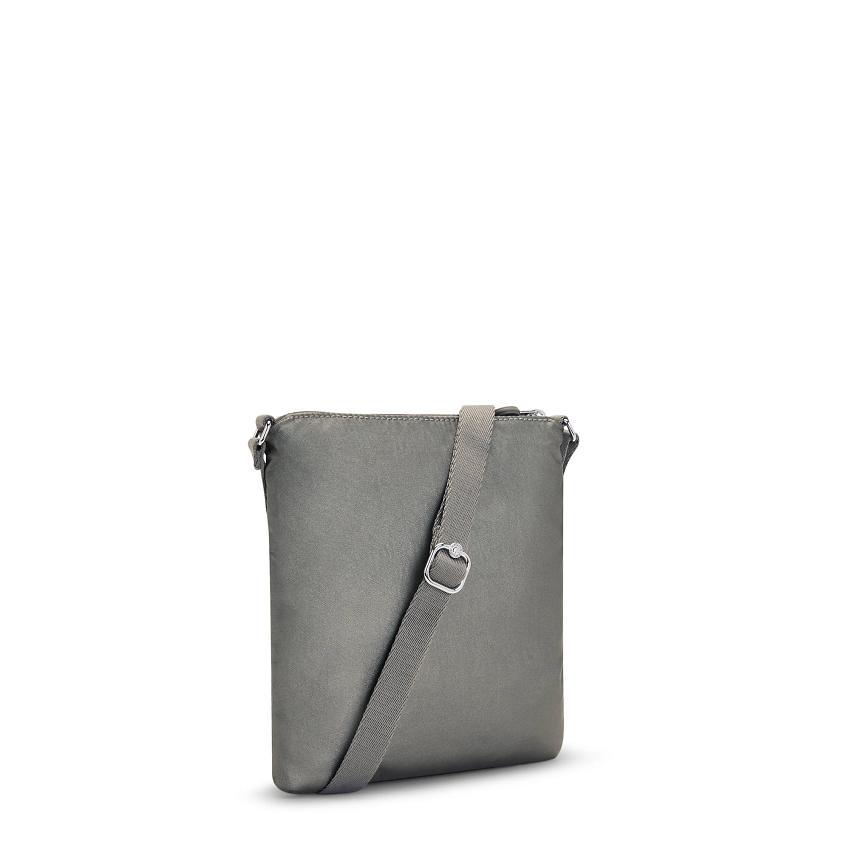 Kipling Keiko Metallic Handbags Grey Metal | UKKi1807S