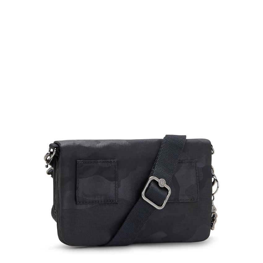 Kipling Lynne Crossbody Bags Black Camo | UKKi1636H