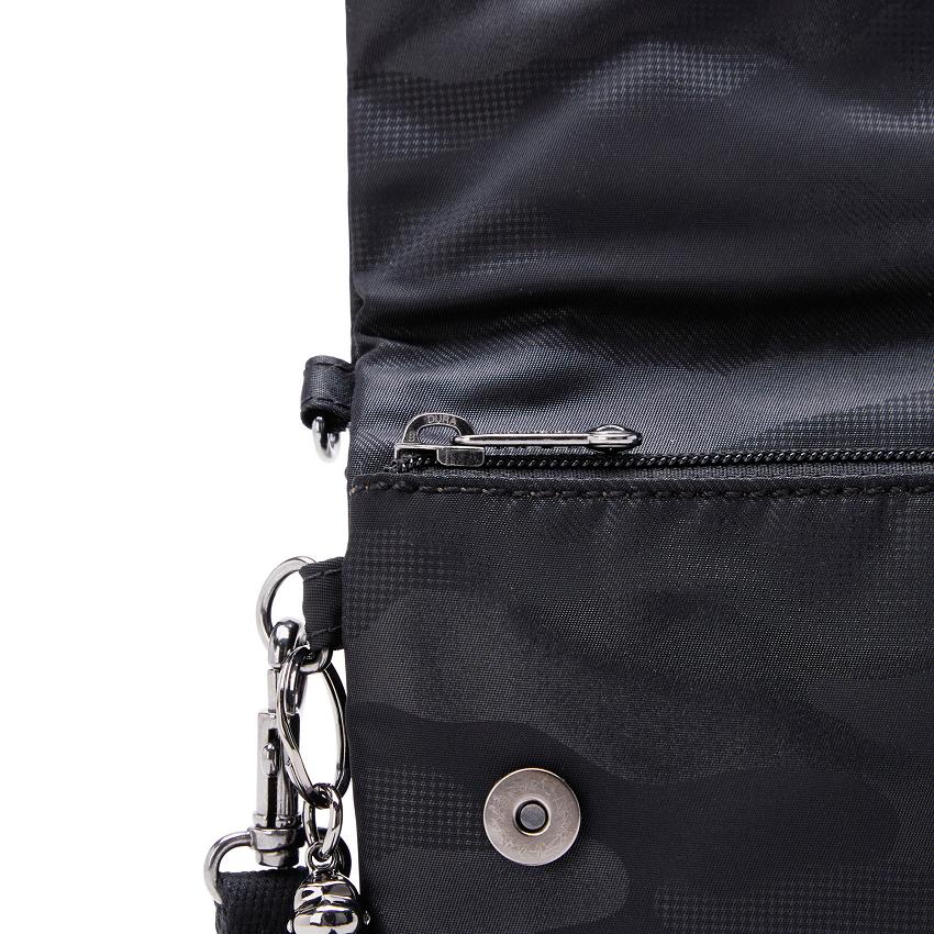Kipling Lynne Crossbody Bags Black Camo | UKKi1636H