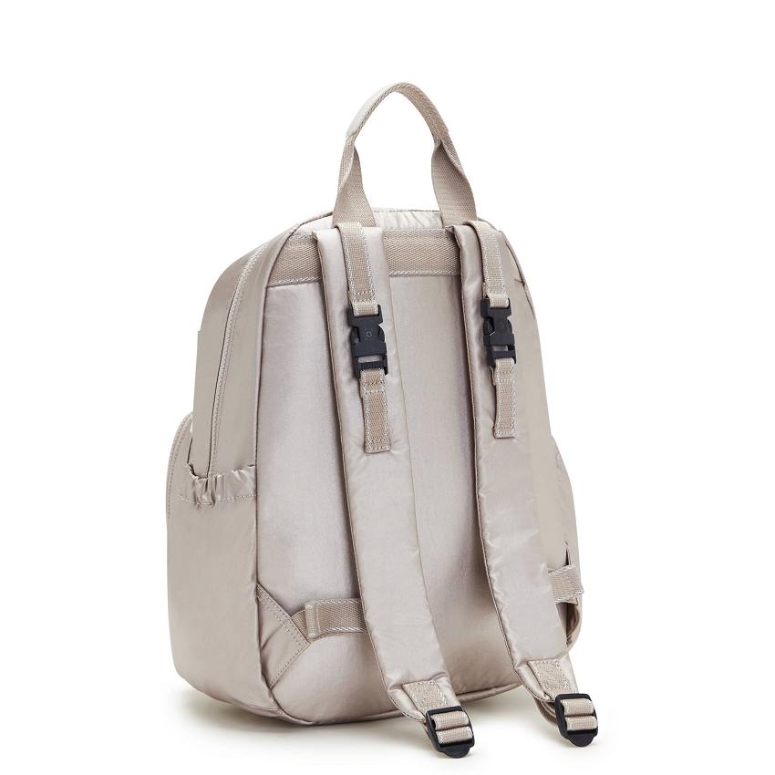 Kipling Maisie Metallic Backpacks Metal | UKKi1354S