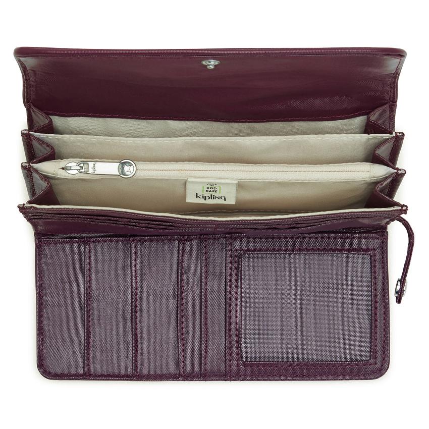 Kipling Money Land Wallets Burgundy | UKKi1161I