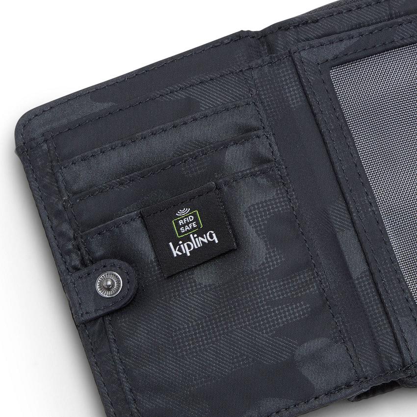 Kipling Money Love Wallets Black Camo | UKKi1177M
