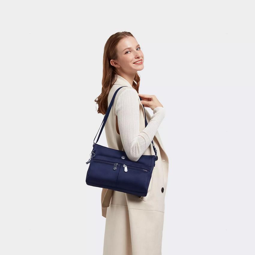 Kipling New Angie Crossbody Bags Blue | UKKi1639W