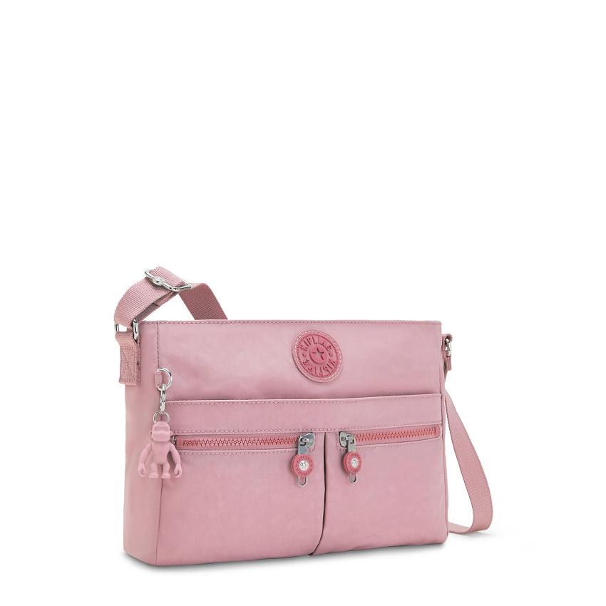 Kipling New Angie Crossbody Bags Lavender Pink | UKKi1647A
