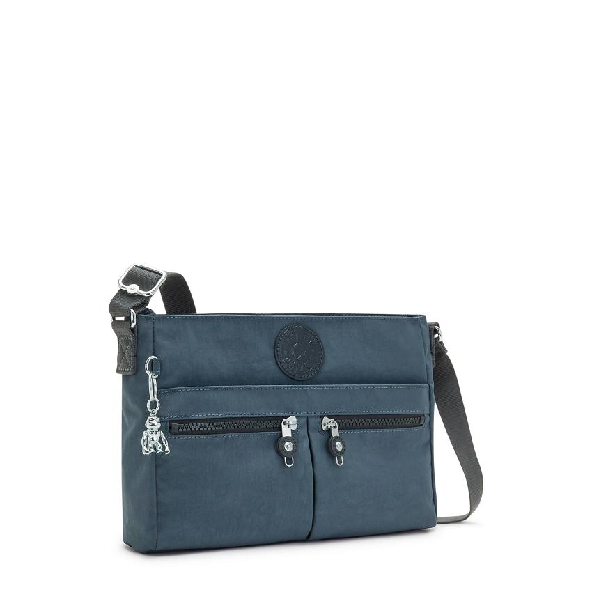 Kipling New Angie Crossbody Bags Navy Grey | UKKi1648S