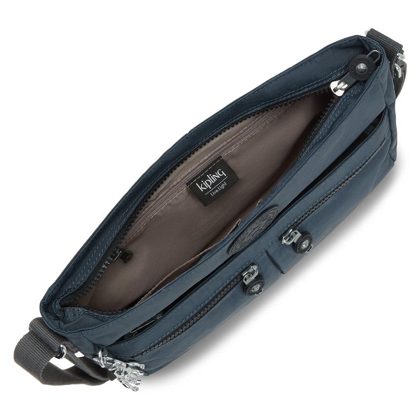 Kipling New Angie Crossbody Bags Navy Grey | UKKi1648S