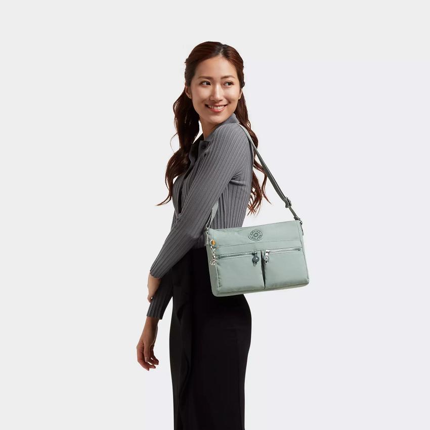 Kipling New Angie Crossbody Bags Olive | UKKi1644U