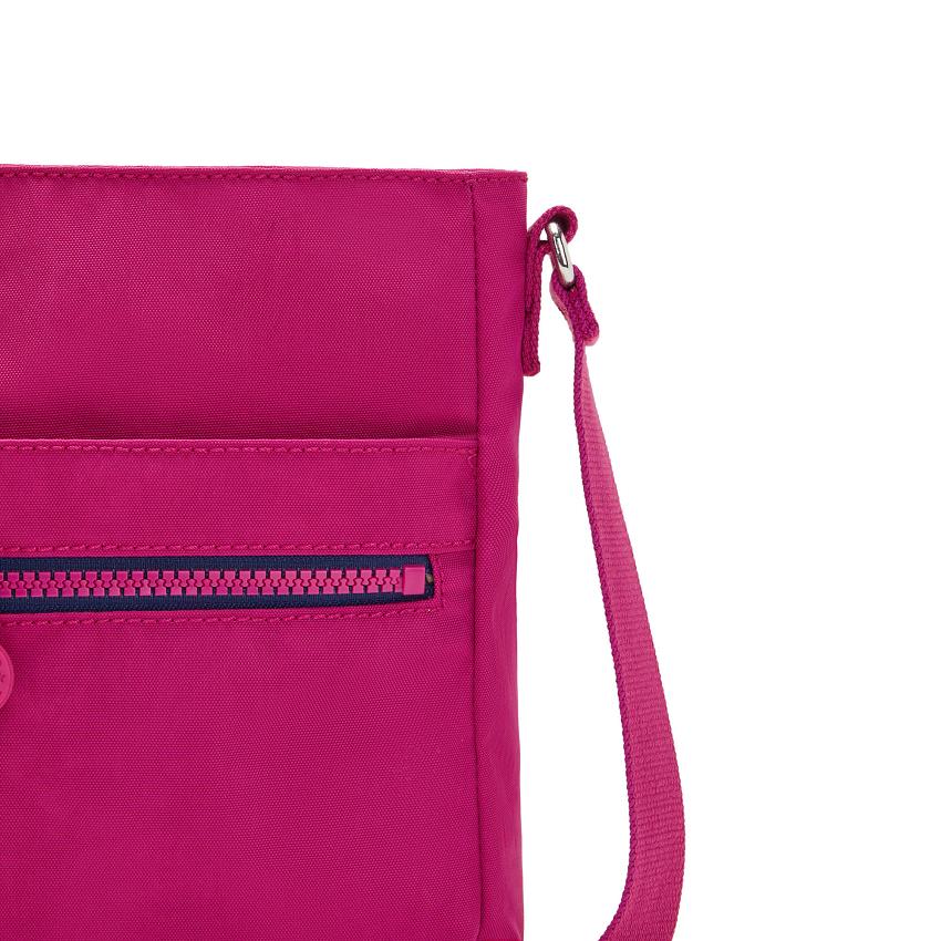 Kipling New Angie Crossbody Bags Pink Fuchsia | UKKi1646O