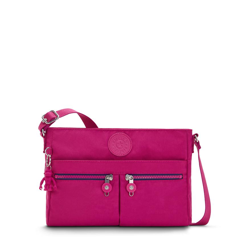 Kipling New Angie Crossbody Bags Pink Fuchsia | UKKi1646O