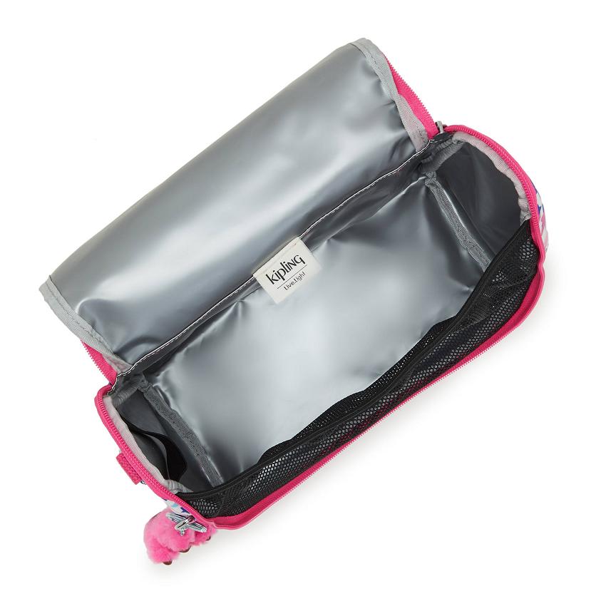 Kipling New Kichirou Lunch Bags Blue Pink | UKKi2110O