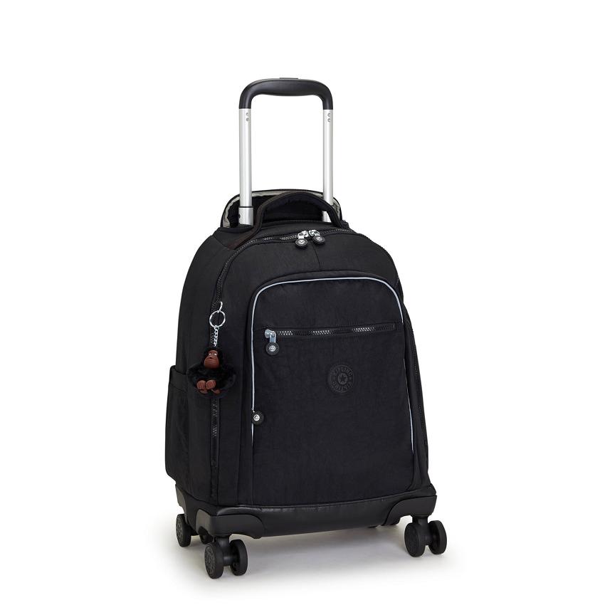 Kipling New Zea Rolling Backpacks Black | UKKi2152U