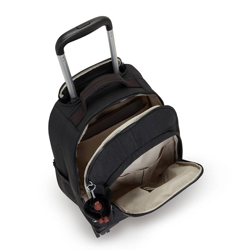 Kipling New Zea Rolling Backpacks Black | UKKi2152U