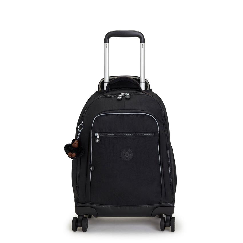 Kipling New Zea Rolling Backpacks Black | UKKi2152U