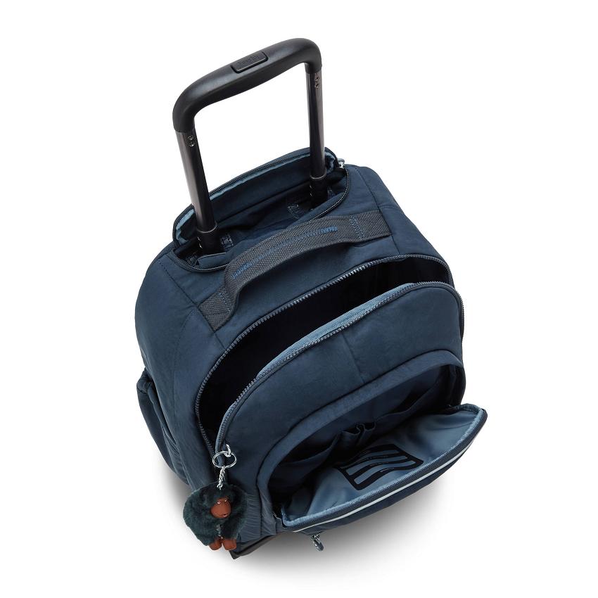 Kipling New Zea Rolling Backpacks Blue | UKKi2153I