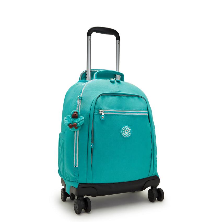 Kipling New Zea Rolling Backpacks Turquoise | UKKi2154O